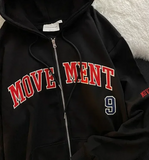 Getadme Vintage Lamb Wool Sweatshirt Women Embroidery Letter Hoodies Winter Warm Fleece Coat Women Fashion Oversized Baseball Streetwear