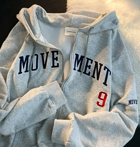 Getadme Vintage Lamb Wool Sweatshirt Women Embroidery Letter Hoodies Winter Warm Fleece Coat Women Fashion Oversized Baseball Streetwear