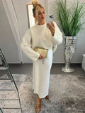GETADME Classic White O-neck Cashmere Sweater For Women Casual Loose Long Sleeve Knitted Jumper 2024 Autumn Lady High Street Pullovers