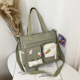 GETADME New Designer School Handbag Messeng Bag For Youth Teen Girls Tote Shoulder Bag Large Capacity Nylon Women Crossbody Bag Satchels