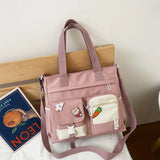 GETADME New Designer School Handbag Messeng Bag For Youth Teen Girls Tote Shoulder Bag Large Capacity Nylon Women Crossbody Bag Satchels