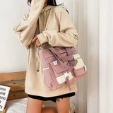 GETADME New Designer School Handbag Messeng Bag For Youth Teen Girls Tote Shoulder Bag Large Capacity Nylon Women Crossbody Bag Satchels