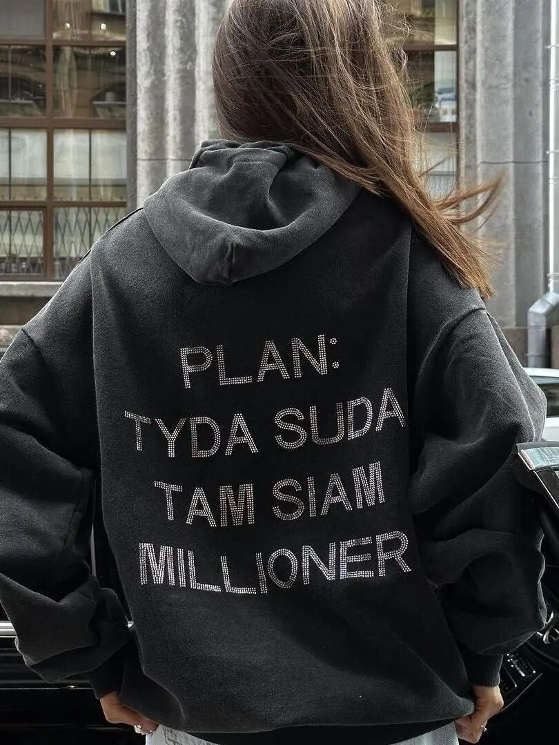 Getadme Y2K Hoodies Tops Streetswear Women Fall Clothes Sexy T Shirts Casual Blouses Fashion Sweatshirts Hooded Baggy Tops