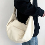 GETADME Stylish Dumpling Shaped PU Crossbody Bag for Men, Suitable for Casual Outings and Large Capacity Needs