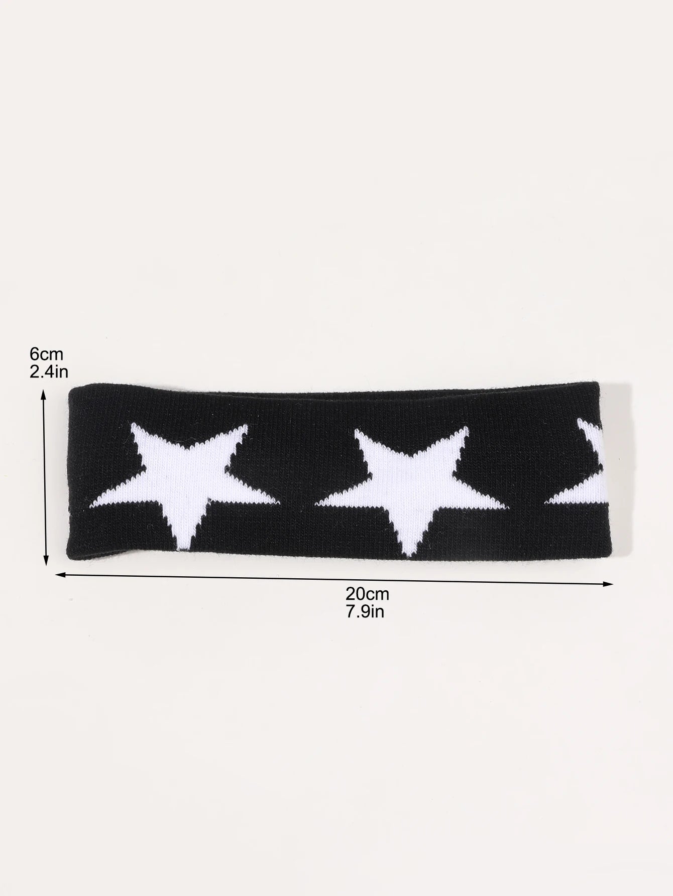 GETADME 1 Pcs Black Headbands for Women No Slip Soft Hair Accessories Stars Head Wraps for Women Yoga Workout