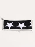 GETADME 1 Pcs Black Headbands for Women No Slip Soft Hair Accessories Stars Head Wraps for Women Yoga Workout