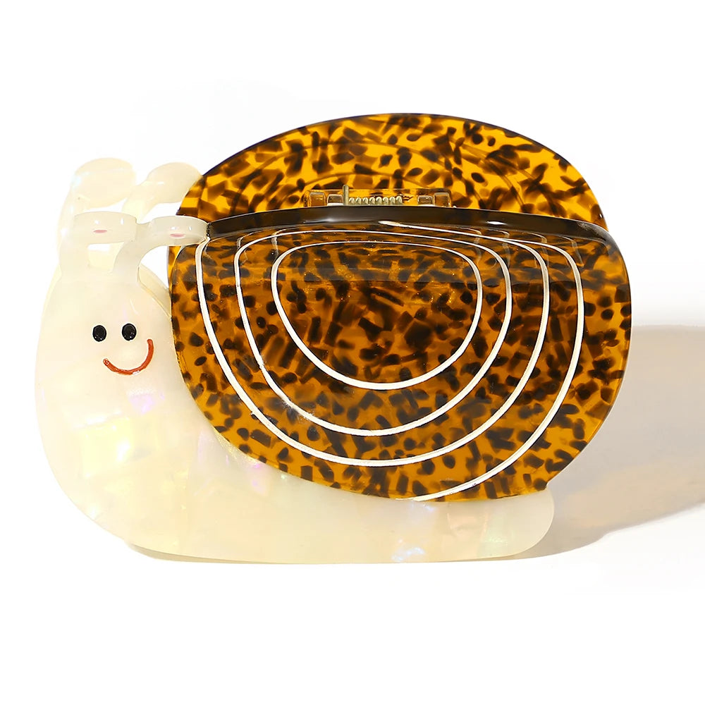 GETADME Creative Funny Acetate Sunflower Star Snail Hair Clip Claw For Women Medieval Sun Female Shark Hairpin Hair Accessories Tool