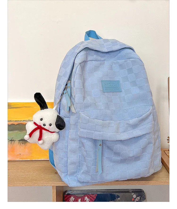 GETADME Gift pendant schoolbag, female high school student schoolbag, backpack, college student large-capacity and versatile backpack