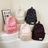 GETADME 3 Pcs/Set Cute Large Capacity Backpack For girl Bow Print Nylon School Bag Adjustable Strap women Travel Computer Backpack