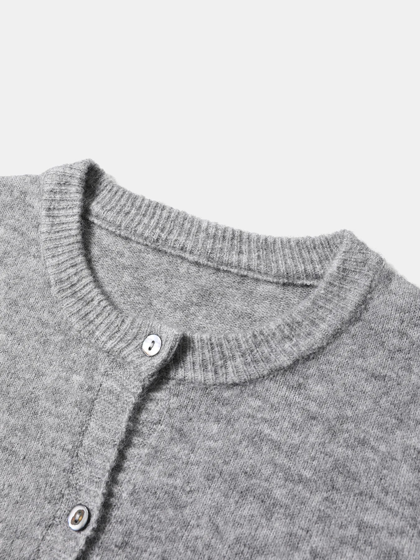 GETADME Ladies soft and comfortable sweaters solidcolor cardigans fashionable and casual autumn and winter knitted sweaters round n