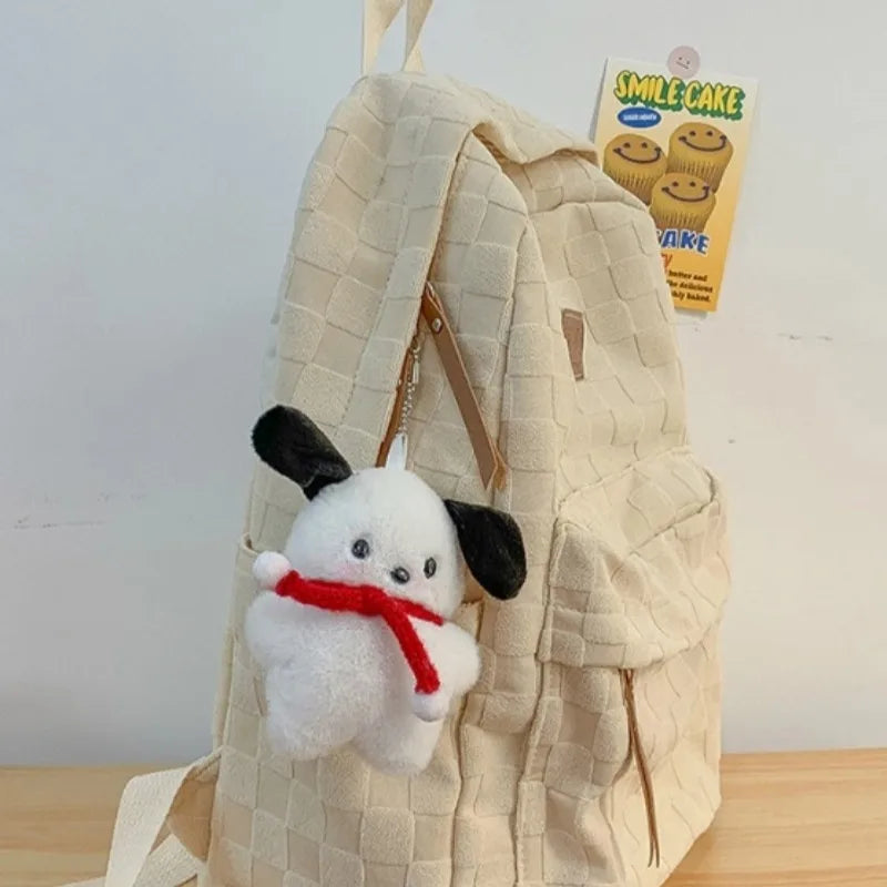 GETADME Gift pendant schoolbag, female high school student schoolbag, backpack, college student large-capacity and versatile backpack