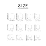 GETADME 24 Square Short Fake Nails +1 Nail File +1 Piece of Jelly Glue