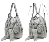 GETADME Women Bag Nylon High-Capacity Fashion Casual Backpack Bow Drawstring Shoulder Bag Handbag All-match