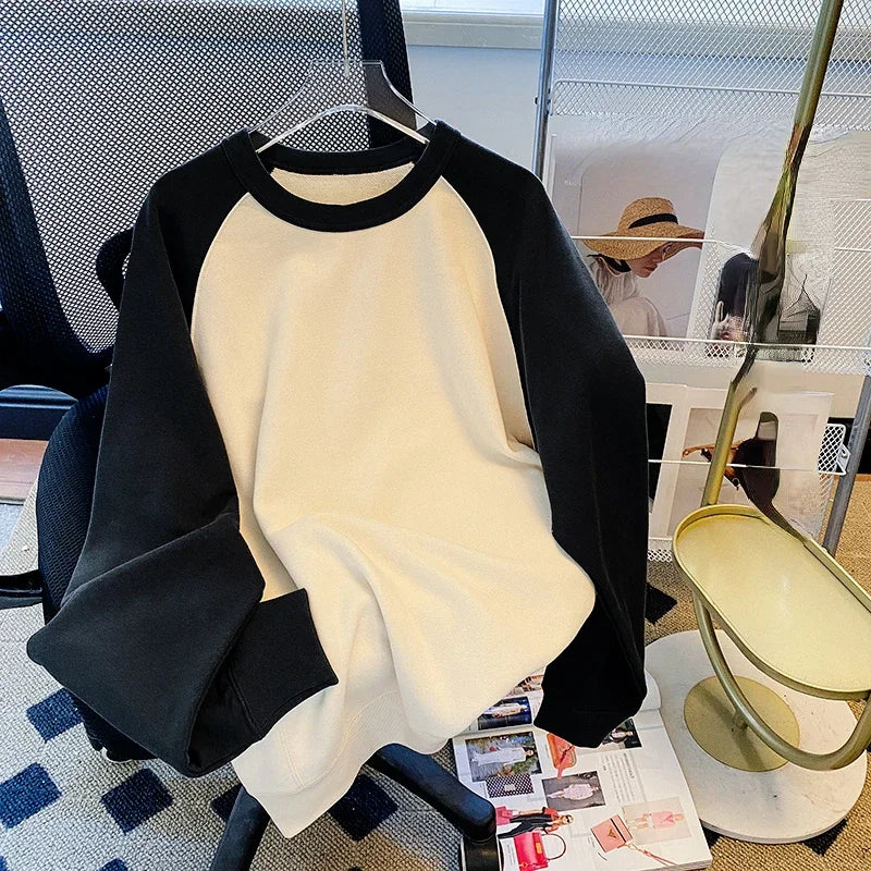 Getadme New Autumn y2k Hoodies Women Harajuku Patchwork Hoodie Clothes long sleeve oversized Sweatshirts Korean thin Sweatshirt pullover