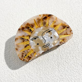 GETADME Creative Funny Acetate Sunflower Star Snail Hair Clip Claw For Women Medieval Sun Female Shark Hairpin Hair Accessories Tool