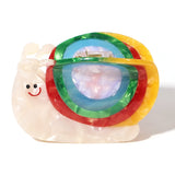 GETADME Creative Funny Acetate Sunflower Star Snail Hair Clip Claw For Women Medieval Sun Female Shark Hairpin Hair Accessories Tool