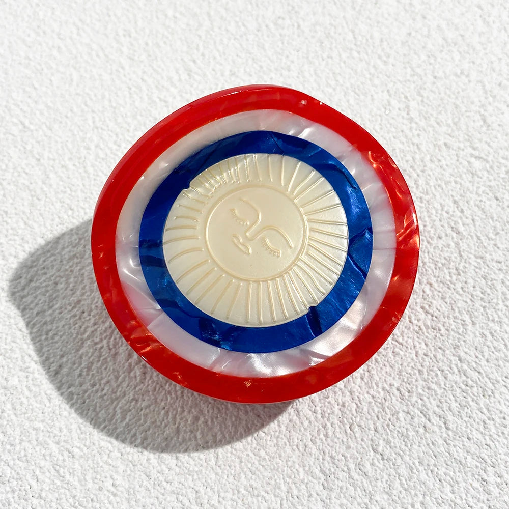 GETADME Creative Funny Acetate Sunflower Star Snail Hair Clip Claw For Women Medieval Sun Female Shark Hairpin Hair Accessories Tool