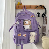 GETADME Large Capacity High School Student Backpack Ins Japanese Style Junior High School Student Schoolbag Female Korean Style Chic