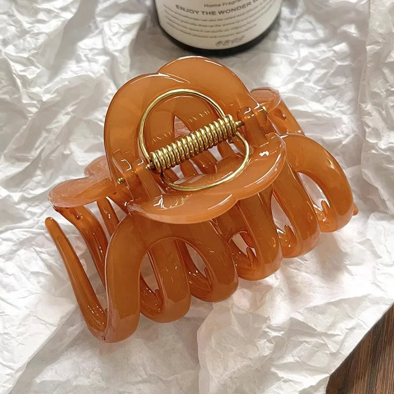 GETADME New Design Top Grade Pumpkin Hair Claw Clip For Women Sweet Hair Ornament Back Long Hair Hold Headband Hairpin Hair Accessories