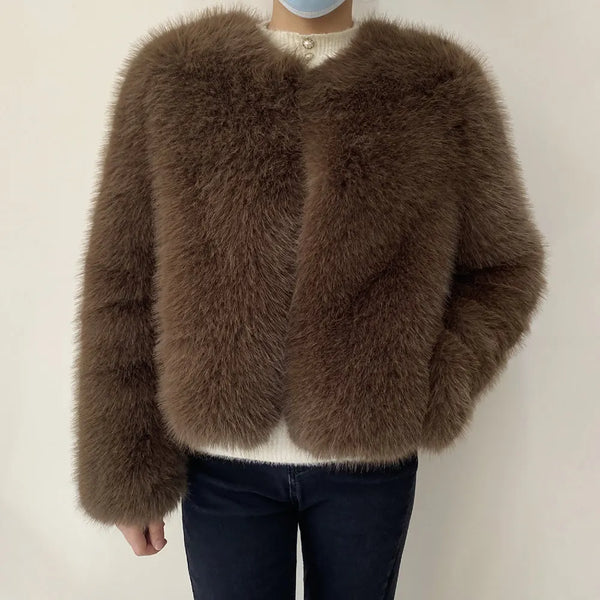 GETADME Women Mongolian Fur Vest Real Sheepskin Vest Women Lamb Fur Coats Mid-Length Luxury Brands Real Fur Jackets