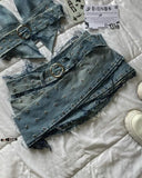 GETADME Two Piece Sets Womens Outifits Y2K Pu Leather Spliced Denim Black Skirt Sets New Harajuku Gothic Sexy Zipper Jacket Mini Skirt
