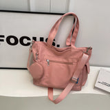 GETADME Two-piece set with multi-pocket design for ladies tote bag, college student commuter bag is suitable for work/commute/shopping