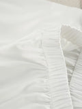 GETADME White Feather Satin Cardigan Top + Shorts Set Women Pajamas Long Sleeve Jakcets Shorts Female Outfits Fashion Sexy Homewear Suit