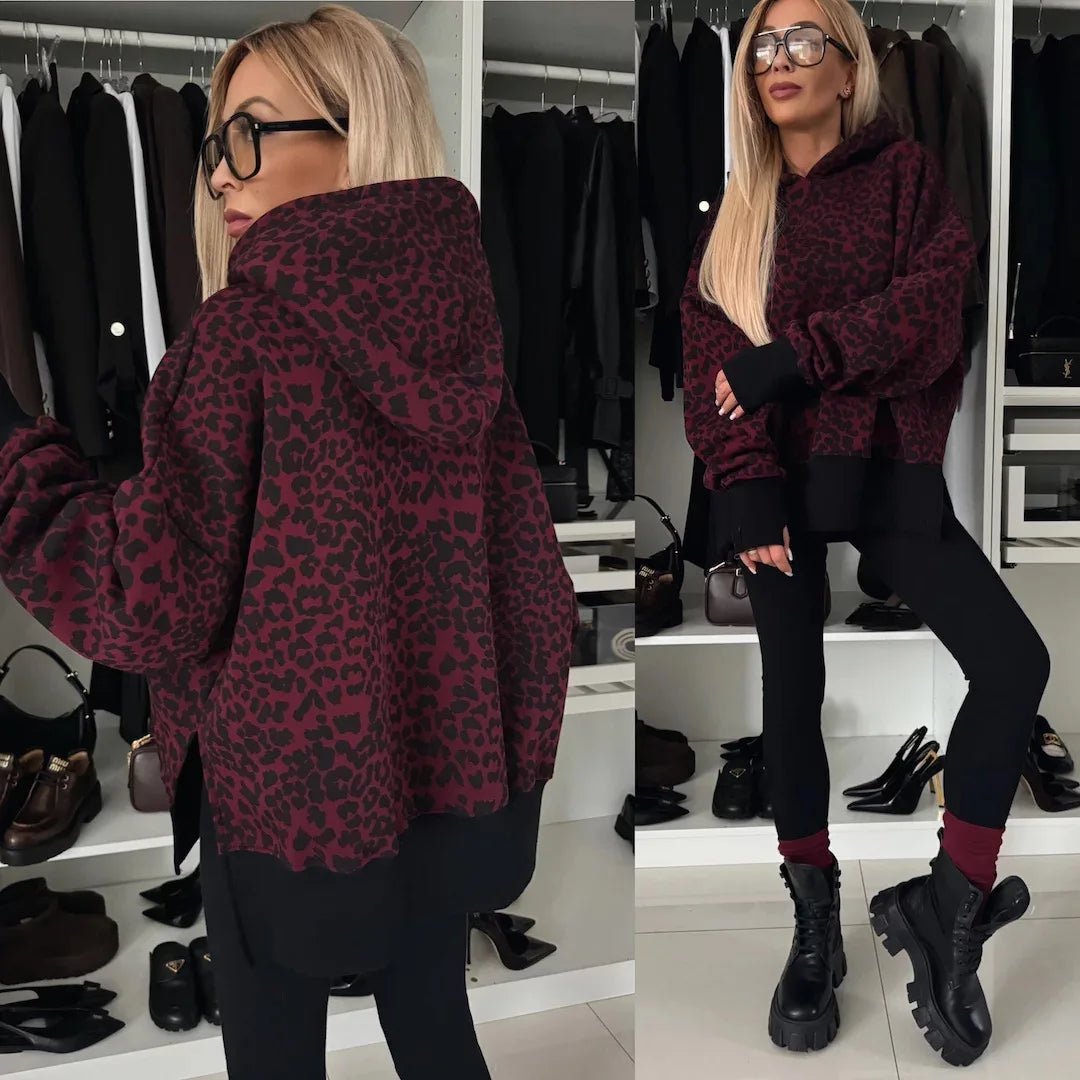 GETADME Women Two Piece Set Pants Sets Striped Hooded Sweatshirts Matching Sets Y2k Tops Tracksuit Autumn Winter Long Pant High Waist