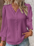 GETADME Women White Striped Women's Blouses Fashion Solid V-neck Casual Long Sleeve Tops Elegant Office Ladies Shirts Female Slim Blusas