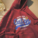 Getadme-Fall/Winter New Loose Hoodies Women's Plus Velvet College Style Printed Jacket Korean Male Student Off White Ins Trend Coat