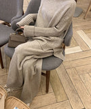 Getadme Autumn Winter 2 Pieces Women Sets Knitted Tracksuit New Turtleneck Sweater and Wide Leg Jogging Pant Pullover Suits