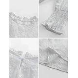 Getadme Vintage style lace shirt Flare sleeve Hollow out White blouse Casual clothing New fashion Women lace Tops Blusa