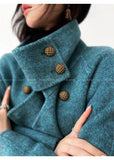 GETADME 100% Wool Coat Women Full Sleeve Loose Long Cashmere Coat 2025 Autumn Winter Lady Commute Overcoat Lapel Belt Jacket