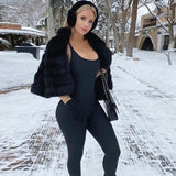 블랙 섹시 점프수트 여성 여름 민소매 롬퍼 스파게티 스트랩 백리스 캐주얼 바디콘 스키니 스포츠 패션 스트리트웨어 