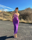 GETADME-여성용 타이다이 그라데이션 슬리브리스 백리스 스트랩리스 드레스 여름 섹시 슬림 바디콘 드레스 패션 비치 가슴 랩핑 의류