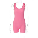 Dulzura Women Sleeveless Bodycon Streetwear Romper Playsuit Short Jumpsuit 2024 Autumn Clothes Wholesale Items For Business