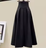 Getadme Spring Autumn Suit Women's New French Sweater Midi Skirts Outfits Knit Cardigan Knitwear High Waist Slim Skirts Two Piece Set