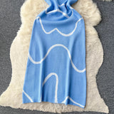 여성 니트 쉬스 선드레스 민소매 핫스윗 프린트 백리스 슬림 드레스 패션 신축성 비치 롱 드레스 