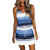 GETADME-Sleeveless Dress for Women Clothing 2025 Summer Vacation Pullover Beach Sundress Female Korean Fashion Slim Sexy Short Dresse M