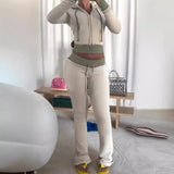 GETADME 2 Piece Sets Women Outfit Winter 2025 Trend Elegant Warm Suit Vintage Sports Y2k Trouser Sets Hidden Cult Cardigan Tracksuit Set