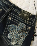 GETADME 2000s New Popular High Waist Jeans Harajuku Retro Sexy Fashion Streetwear Embroidered Loose Jeans Women Casual Wide Leg Pants