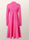 GETADME 2025 Autumn Winter Spring New Fashion Casual Temperament Style Long Sleeved Round Neck Dress Dresses for Women Elegant