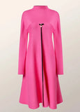 GETADME 2025 Autumn Winter Spring New Fashion Casual Temperament Style Long Sleeved Round Neck Dress Dresses for Women Elegant