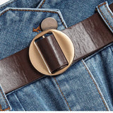 GETADME 2024 Korean Style Spring-Summer New Type Skirt Women's Fashion Commuter Single-Breasted Belt Denim Skirt