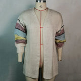 GETADME 2025 New Fashion Striped Mohair Casual Sweater Women Autumn and Winter Knitted Cardigan Jacket Women Cardigan