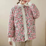 GETADME 2024 New Lightweight Retro Printed Loose Cotton Coat For Women's Autumn And Winter Fashion Casual Coat