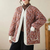 GETADME 2024 New Lightweight Retro Printed Loose Cotton Coat For Women's Autumn And Winter Fashion Casual Coat