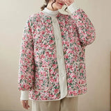 GETADME 2024 New Lightweight Retro Printed Loose Cotton Coat For Women's Autumn And Winter Fashion Casual Coat