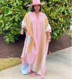 GETADME 2025 Winter Rich Women African Fashion Sweater Cardigans Fringe Poncho Oversize Fashion Lady Loose Long For Outfits Clothing