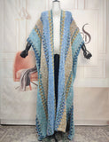 GETADME 2025 Winter Rich Women African Fashion Sweater Cardigans Fringe Poncho Oversize Fashion Lady Loose Long For Outfits Clothing